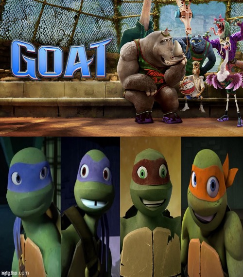 2012 Turtles Likes GOAT (2026) | image tagged in tmnt,teenage mutant ninja turtles,goat movie,crossover,deviantart,memes | made w/ Imgflip meme maker