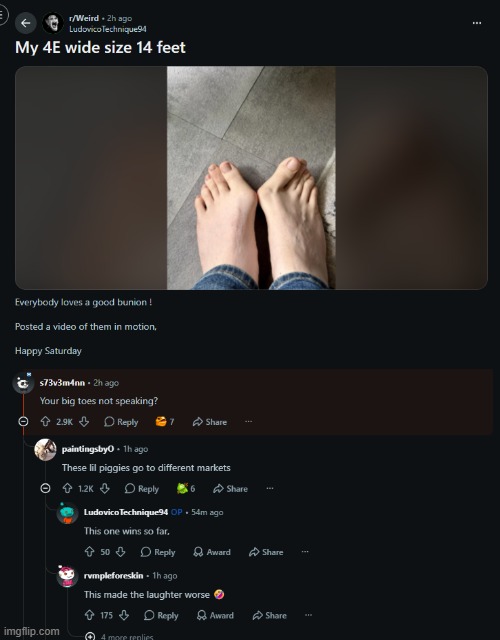 image tagged in feet,toes,big,this little piggy,markets,lmao | made w/ Imgflip meme maker