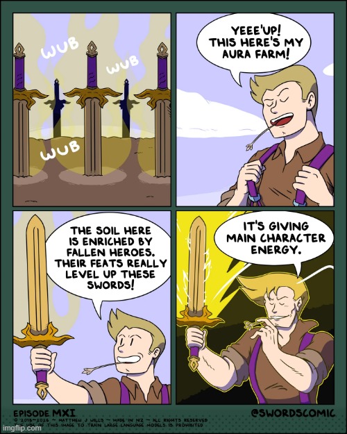 image tagged in swords,aura,farm,aura farming,literally,main character energy | made w/ Imgflip meme maker