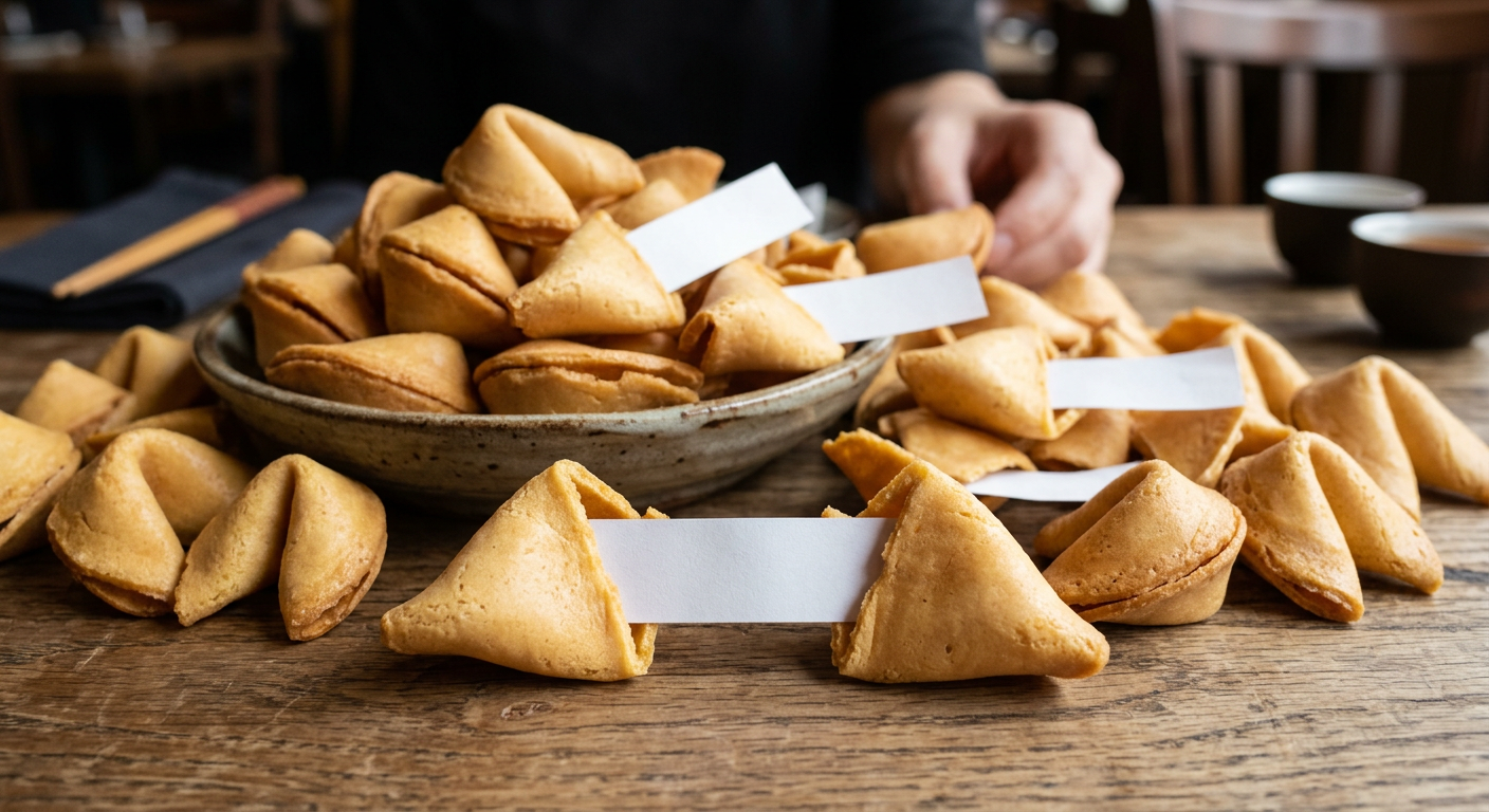 Fortune Cookies with Blank Messages Blank Meme Template