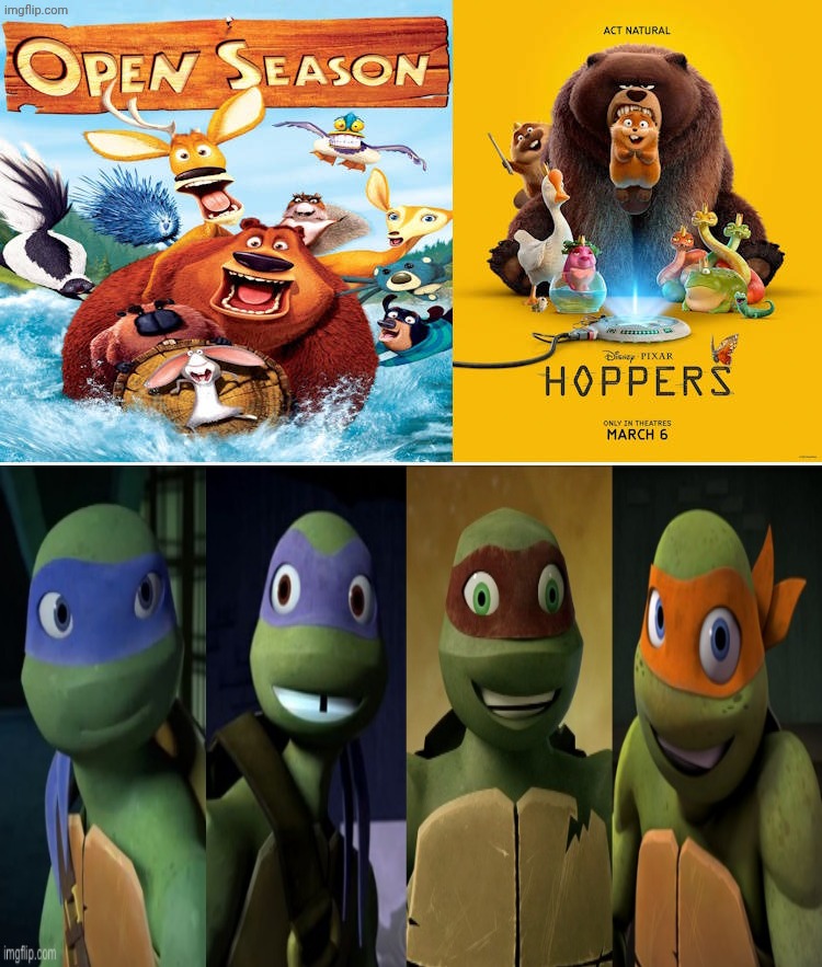 2012 Turtles Loves And Likes Open Season And Hoppers | image tagged in who loves and likes open season and hoppers,deviantart,tmnt,hoppers,open season,memes | made w/ Imgflip meme maker