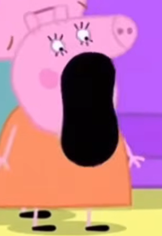 Its Mummy Pig BIG MOUTH Blank Meme Template