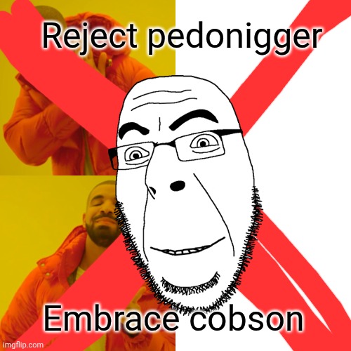 Reject Pedo Drake, embrace cobson Blank Meme Template