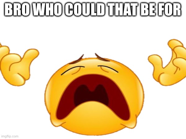 Bro who could that be for | made w/ Imgflip meme maker