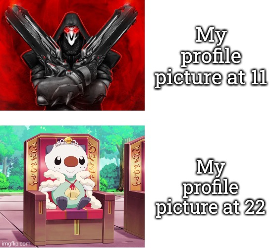 Even an adult one need something cute. | My profile picture at 11; My profile picture at 22 | image tagged in profile picture,cute | made w/ Imgflip meme maker