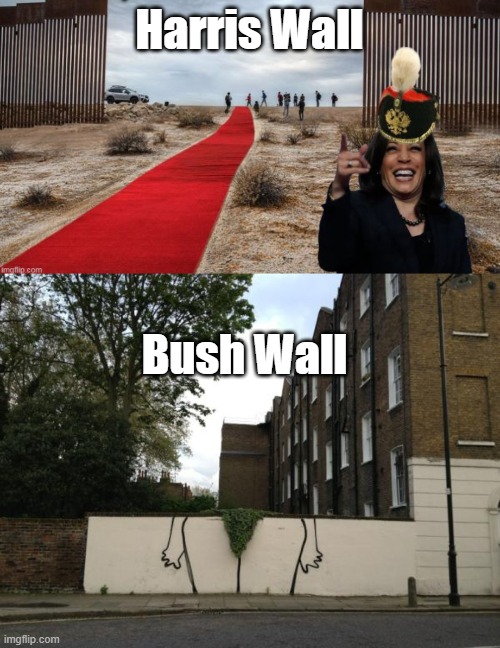 Harris Wall Bush Wall | made w/ Imgflip meme maker