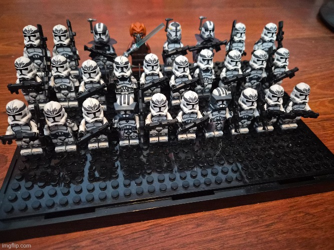 What do you guys think of these custom 104th clone troopers that I own? | image tagged in lego,star wars | made w/ Imgflip meme maker