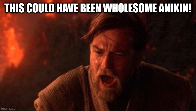 This could have been wholesome anikin! | image tagged in memes,you were the chosen one star wars | made w/ Imgflip meme maker