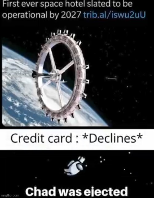 image tagged in among us,hotel,space,outer space,funny,credit card | made w/ Imgflip meme maker