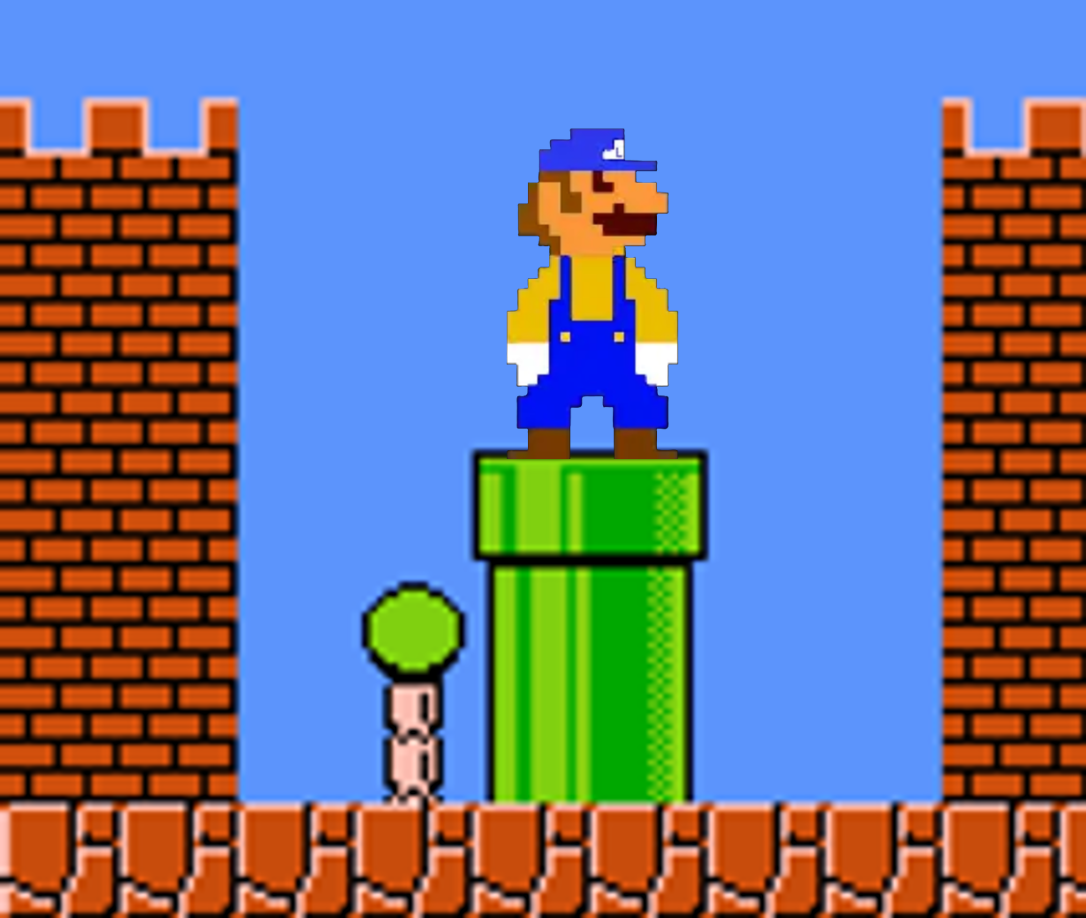 Great Mission Luigi in World 8-3 Blank Meme Template