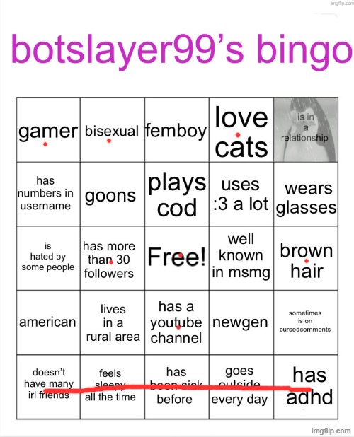 trend | image tagged in botslayer bingo | made w/ Imgflip meme maker