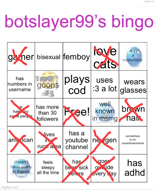 Trend or sum | image tagged in botslayer bingo | made w/ Imgflip meme maker