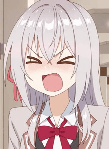 Angry anime girl Blank Meme Template