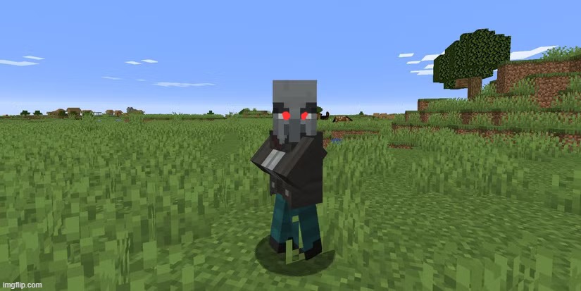 A vindicator with red eyes | image tagged in vindicator | made w/ Imgflip meme maker