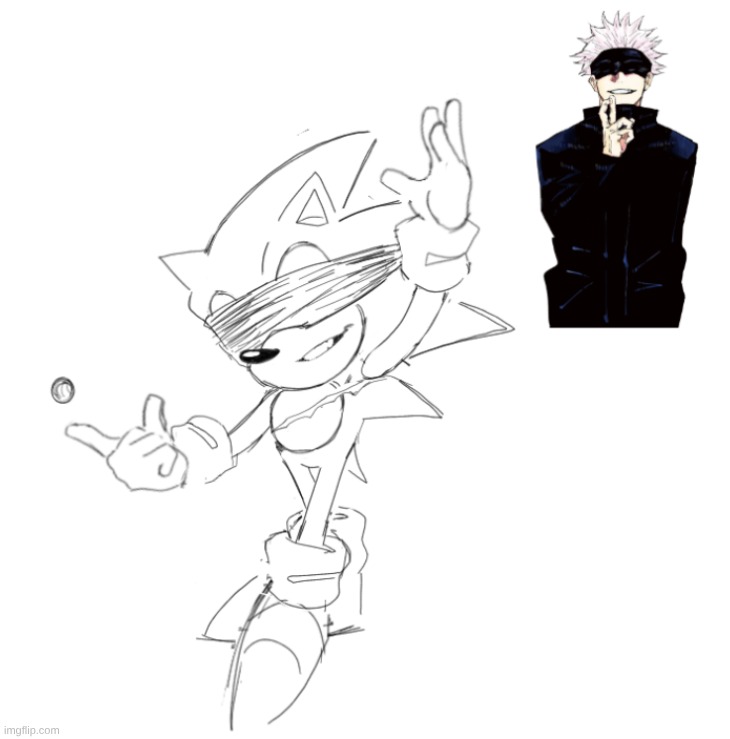 gojo vessel if he was in sonic exe | made w/ Imgflip meme maker