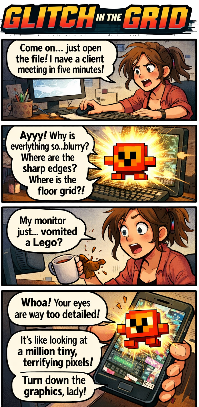 Glitch of the Grid Blank Meme Template