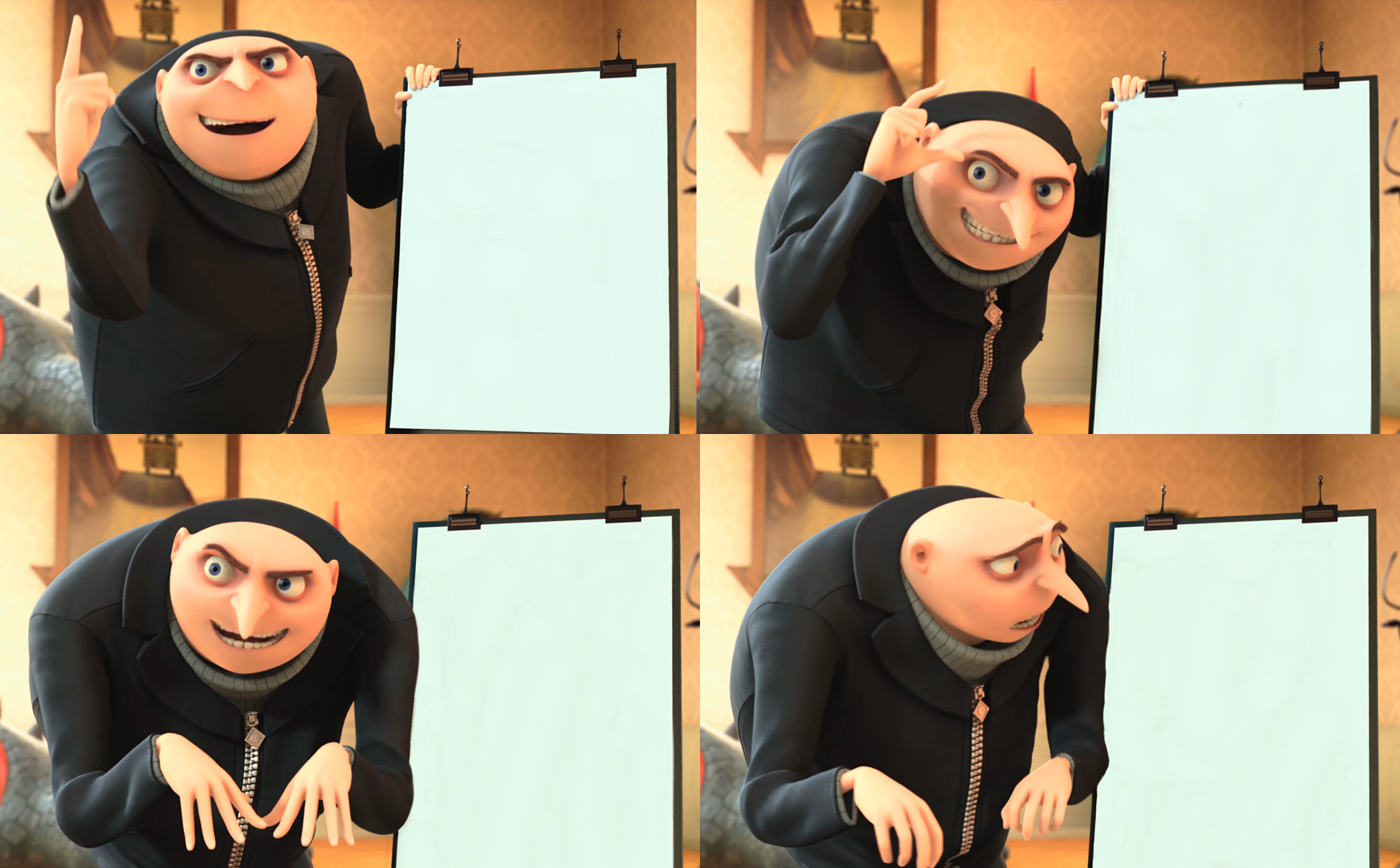 Gru's Plan Blank Meme Template