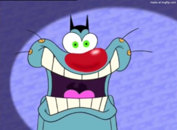 Shocked Oggy | image tagged in shocked oggy | made w/ Imgflip meme maker