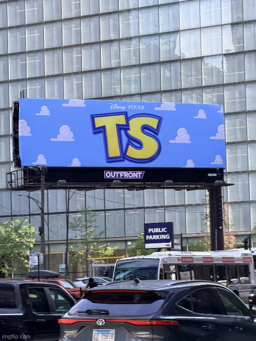this is an actually real billboard in chicago ✌️ | image tagged in toy story,ts,i hate knitters | made w/ Imgflip meme maker