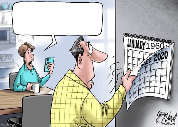 Blank Version of the 1984 Calendar | 1960 | image tagged in blank version of the 1984 calendar | made w/ Imgflip meme maker