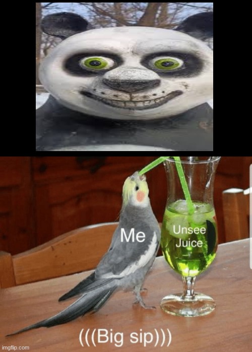 Weird po statue nah hell nah | image tagged in unsee juice,kung fu panda,panda,statue,bootleg | made w/ Imgflip meme maker