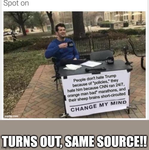 Turns out, same source!! | made w/ Imgflip meme maker
