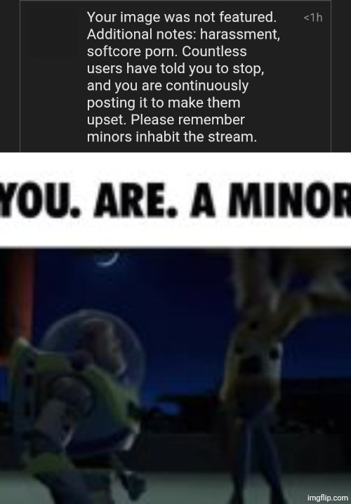 I literally don't care | image tagged in you are a minor | made w/ Imgflip meme maker