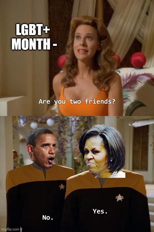 Pride month | Lgbt+ 
Month - | image tagged in are you two friends,michelle,big mike,barry | made w/ Imgflip meme maker
