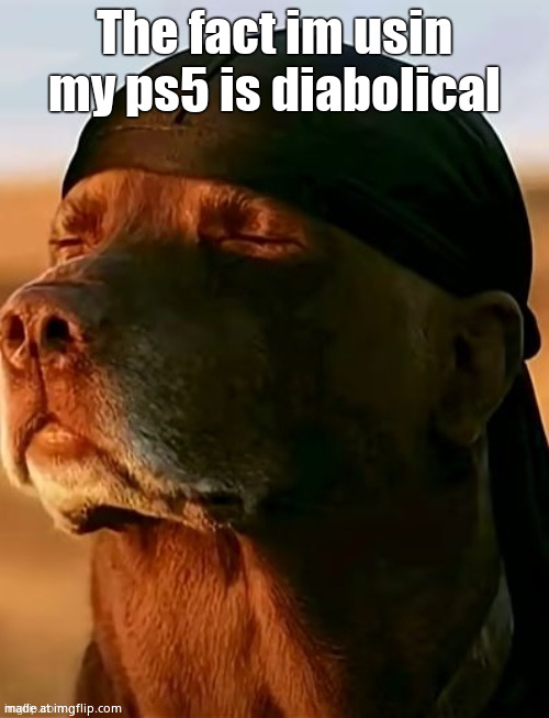 Snoop dogg | The fact im usin my ps5 is diabolical | image tagged in snoop dogg | made w/ Imgflip meme maker