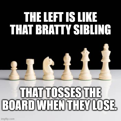 Bratty Sibling | The left is like  that bratty sibling; that tosses the board when they lose. | image tagged in bratty sibling | made w/ Imgflip meme maker