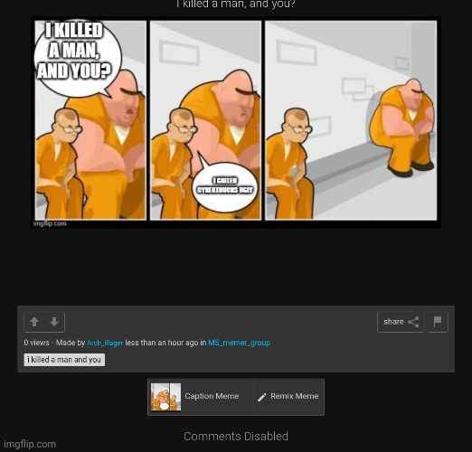 Mf disabled comments | made w/ Imgflip meme maker