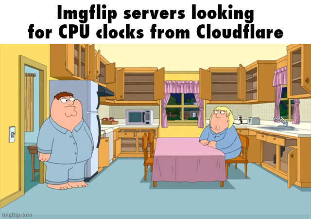 Imgflip servers looking for CPU clocks from Cloudflare | made w/ Imgflip meme maker