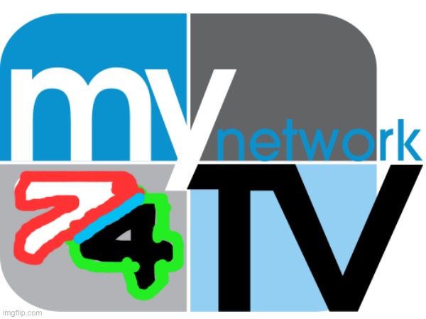 The logo for the fictional MyNetworkTelevision channel MyNetworkTelevision74/WPUO-TV. | image tagged in television,fake | made w/ Imgflip meme maker