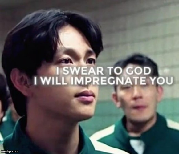 I swear to god I will impregnate you | image tagged in i swear to god i will impregnate you | made w/ Imgflip meme maker