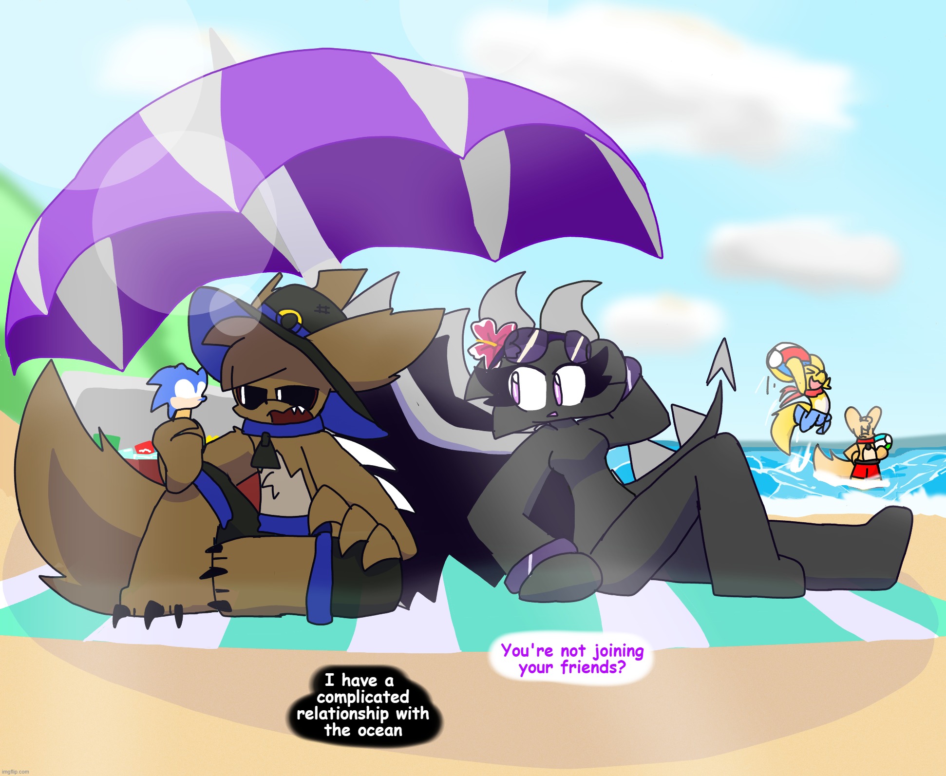 Beach episode | image tagged in im going on vacation  for a week now,lol | made w/ Imgflip meme maker