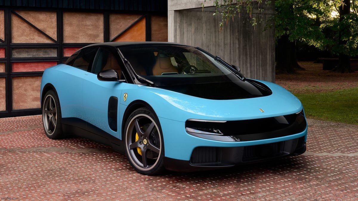 Meet The New Ferrari Luce: WHAT THE HELL IS EVEN THAT?! | image tagged in ferrari luce,what the hell is this,ferrari | made w/ Imgflip meme maker