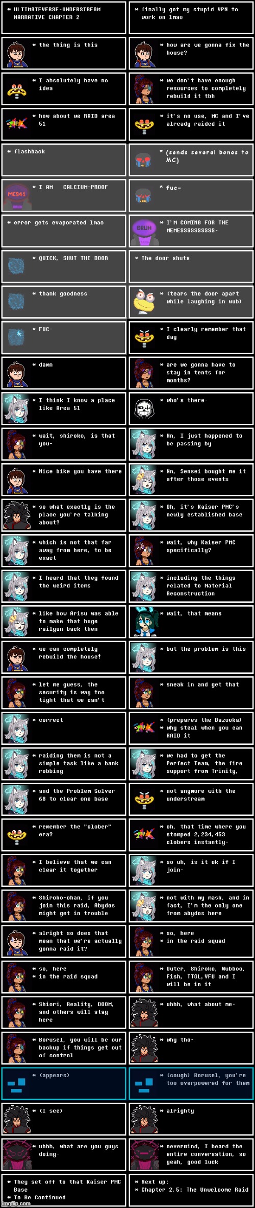 Ultimateverse-Understream Narrative; Intro Arc: Chapter 2 | image tagged in ultimateverse understream narrative,understream,ultimateverse | made w/ Imgflip meme maker