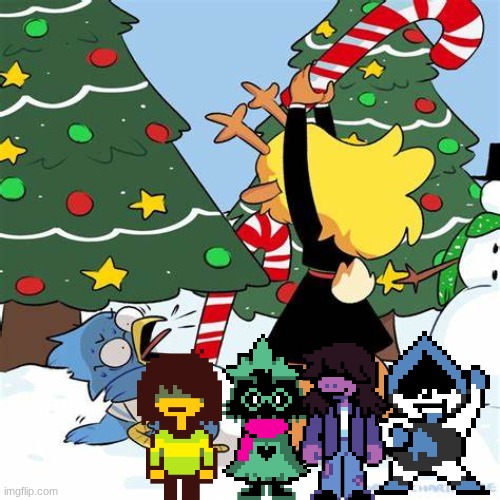 Noelle beating Berdly | image tagged in noelle beating berdly | made w/ Imgflip meme maker