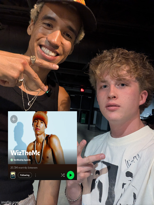 wizthemc at the kid laroi tour | image tagged in wizthemc,kid laroi,the kid laroi,music,tour,before i forget | made w/ Imgflip meme maker