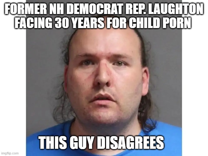 Former NH Democrat Rep. Laughton Facing 30 Years For Child Porn this guy disagrees | made w/ Imgflip meme maker
