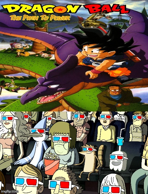 The Park Bros watches Dragon ball the Path to Power | image tagged in the park bros go see x | made w/ Imgflip meme maker