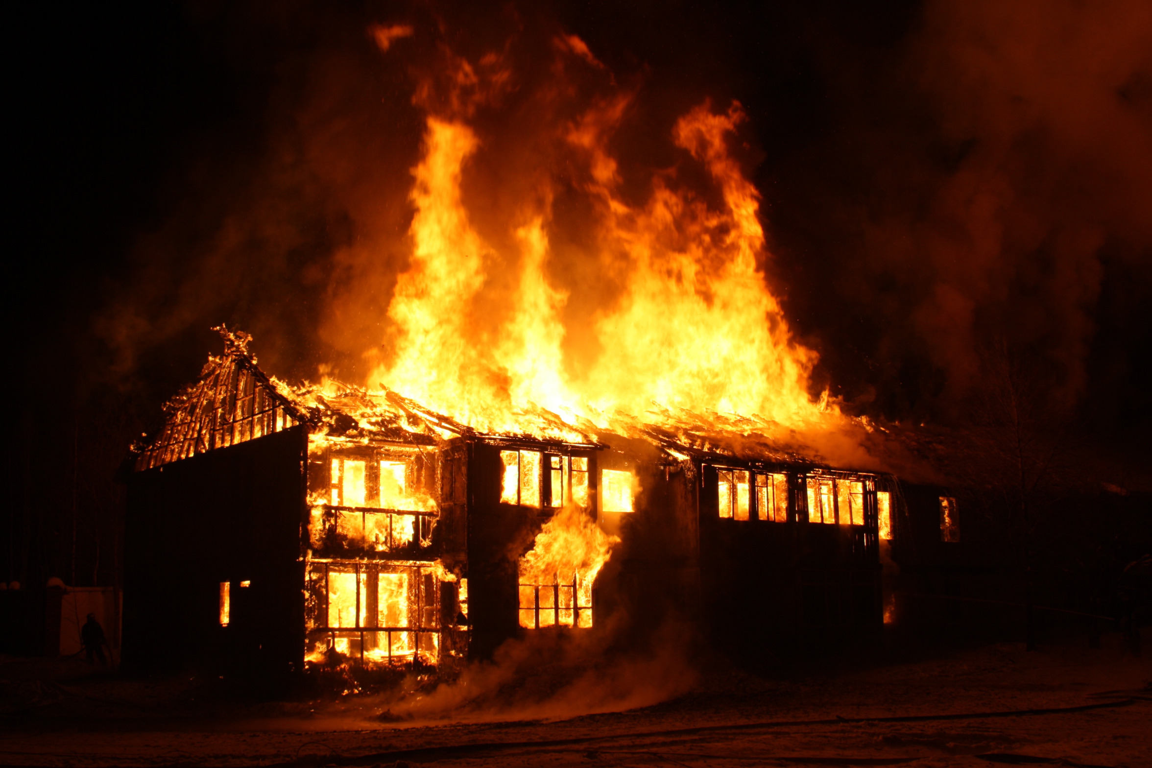 Burning house Blank Meme Template
