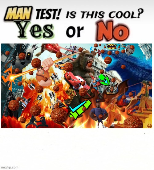 Man test is this cool? | image tagged in man test is this cool yes or no | made w/ Imgflip meme maker