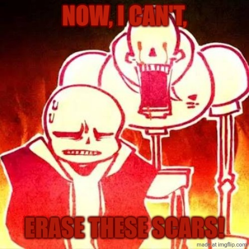 Hateboner | Now, I can't, erase these scars! | image tagged in hateboner | made w/ Imgflip meme maker