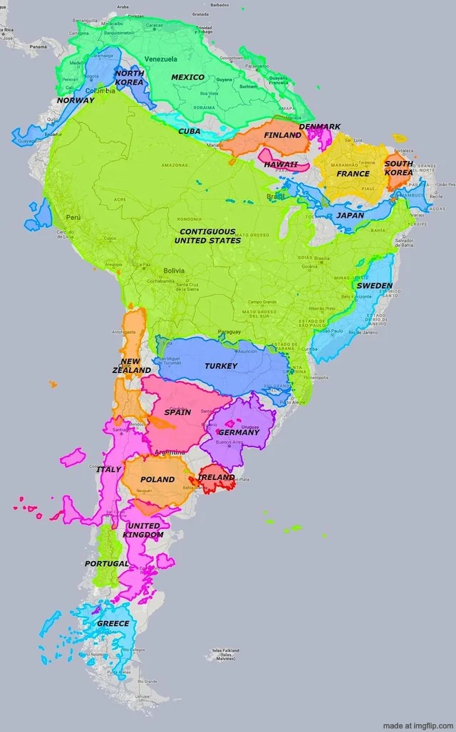size of south america | made w/ Imgflip meme maker