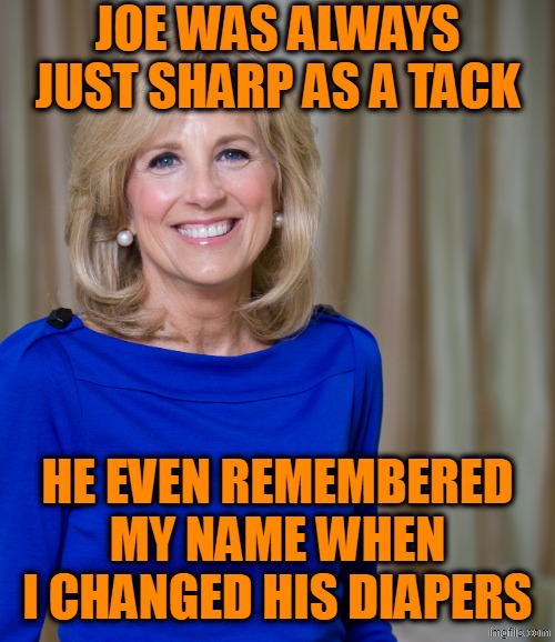 Dr. Jill is hawking a new book. It's full of lies and damn lies. | image tagged in jill biden joe diapers png,creepy joe biden,joe biden,dementia | made w/ Imgflip meme maker