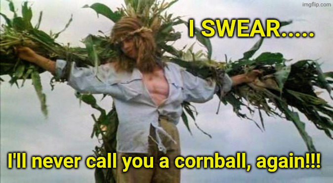 Kiddie Korn | I SWEAR..... I'll never call you a cornball, again!!! | image tagged in corn | made w/ Imgflip meme maker