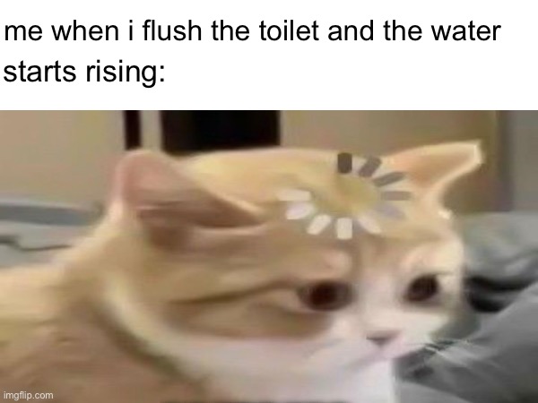relatable? | me when i flush the toilet and the water; starts rising: | image tagged in relatable,the daily struggle | made w/ Imgflip meme maker
