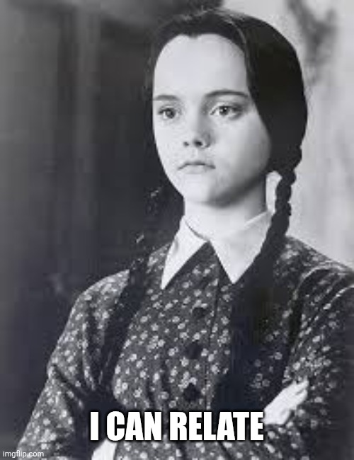 Wednesday Addams | I can relate | image tagged in wednesday addams | made w/ Imgflip meme maker