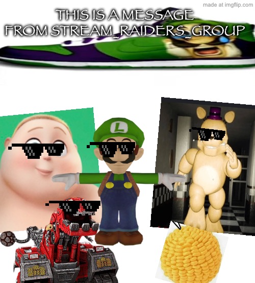 High Quality THIS IS A MESSAGE FROM STREAM_RAIDERS_GROUP Blank Meme Template